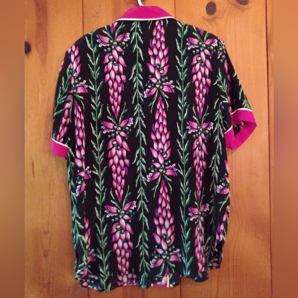 Bob Mackie Silk Tropical Print Twinset - Picture 9 of 12